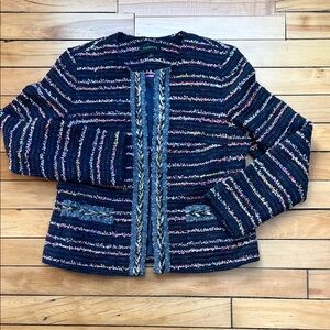 Talbots Multicolor Striped Jacket